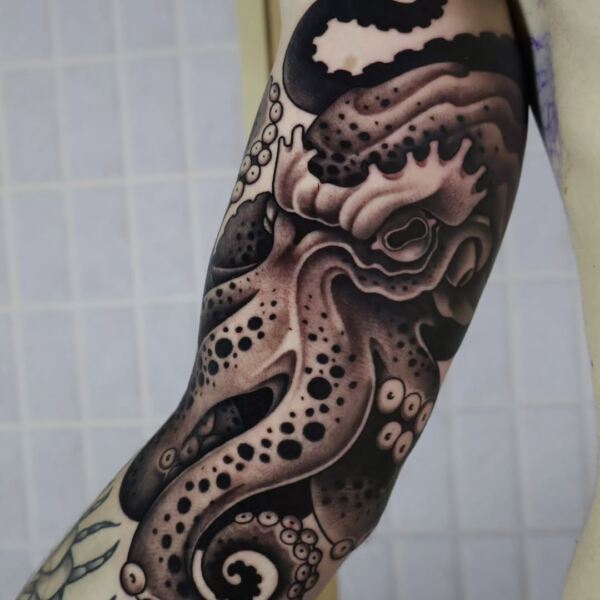 Pulpo blackwork