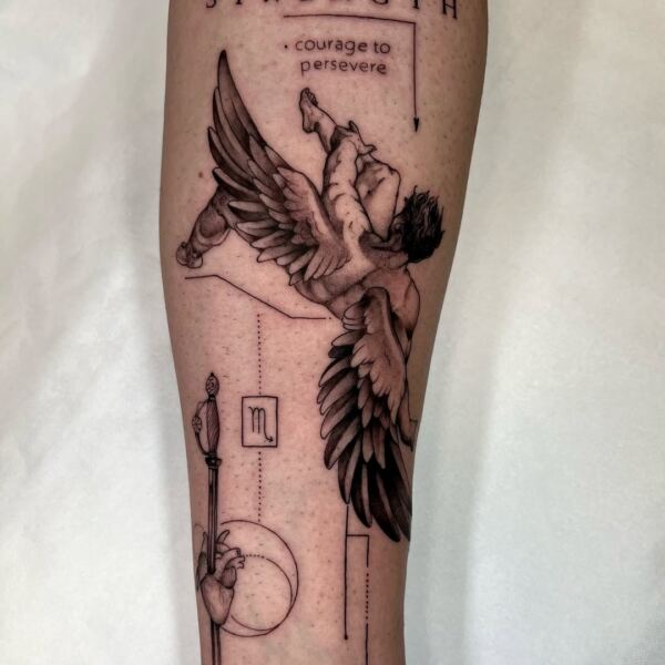 Angel caído fineline